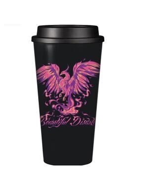 Beautiful Disaster Fire Inside Burns Brighter Phoenix Coffee Mug 16ozTumbler NEW